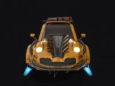 flying car Low-poly 3D model