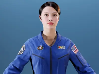 Astronauts Flight Suits For MetaHuman - Rigged - Game Ready Low-poly 3D model
