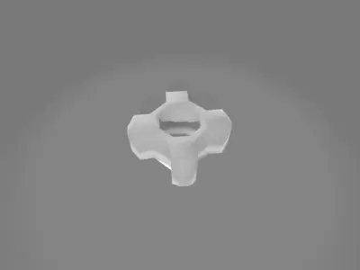 Cubic industrial nut 3D model
