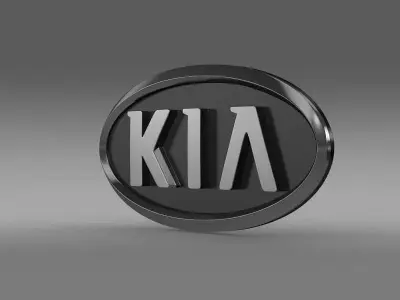 Kia motors logo 3D model