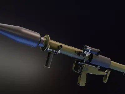 Panzerfaust 44 mm Low-poly 3D model