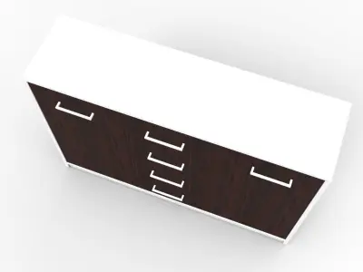 Modern Drawer Low-poly 3D model