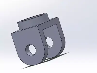 Rod End Clevis Bracket Support 3D model