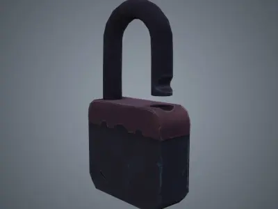 Padlock Low-poly 3D model Low-poly 3D model