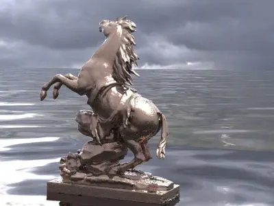 Horse Statue 3D 3D model