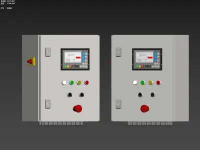 Electric control panel 3D model buy