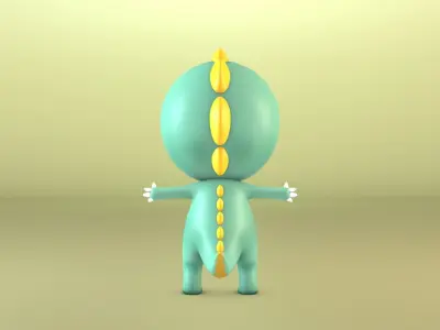 Cute Dinosaur Low-poly 3D model purchase