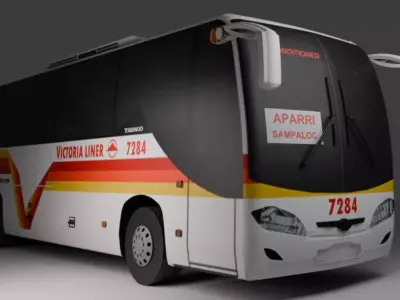 Philippine Provincial Bus Low-poly 3D model