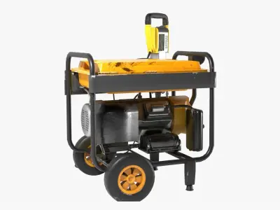 Demolition Hammer with Electrical Generator 3D model