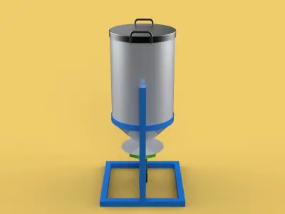 AUTOMATIC FISH FEEDER ROTARY SPREADER CENTRIFUGAL 3D model