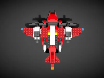 Lego Roaring Power Plane 3D model