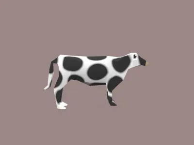 Cow Cartoon Low-poly 3D model