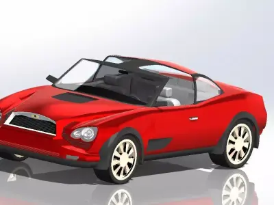 Sporty sports car Free 3D model