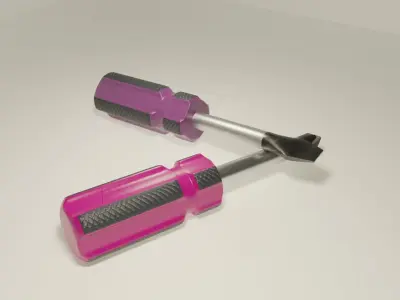 Screwdrivers 01 Low-poly 3D model