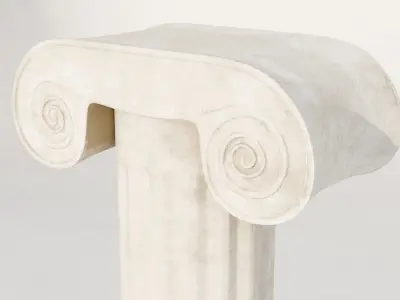 Old Columns High-Poly And Low-Poly Pack Low-poly 3D model