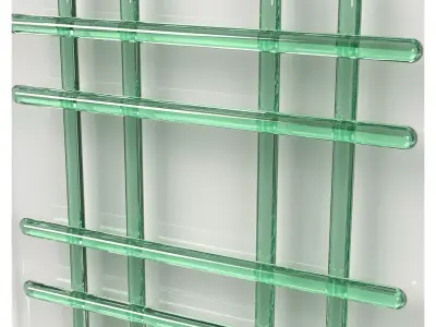 Wall Glass Blocks - Decorative Frame - Grids - Part 8 3D model