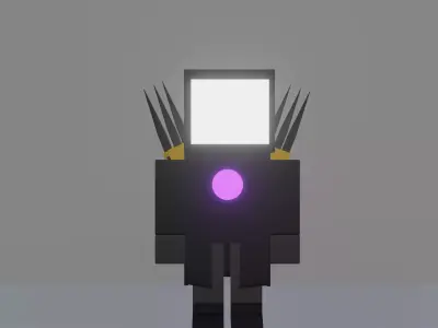 titan tv man Free 3D model