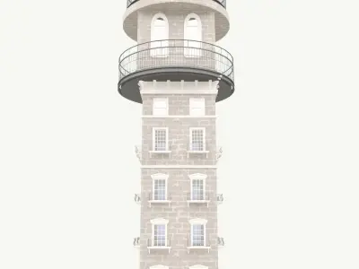 Historic Tower 2 3D model