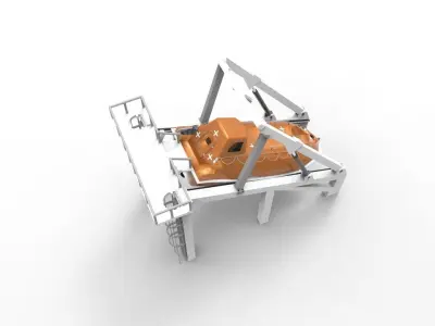 Lifeboats launcher 3D print model