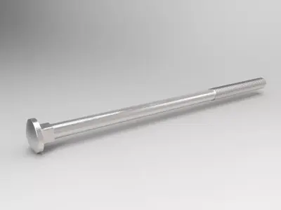 Half Round Neck Bolt Free 3D model