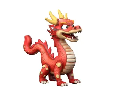 Chinese Dragon Low-poly 3D model