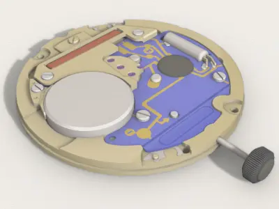 WATCH QUARTZ MOVEMENT 3D model