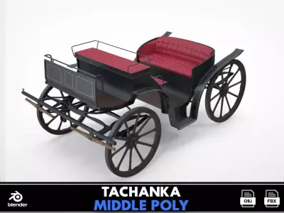 Retro carriage 3D model