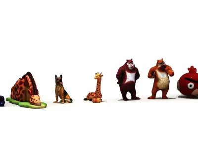 cartoon character 3D model purchase