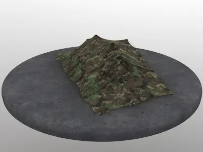 Tent 3d model camouflage 3D model