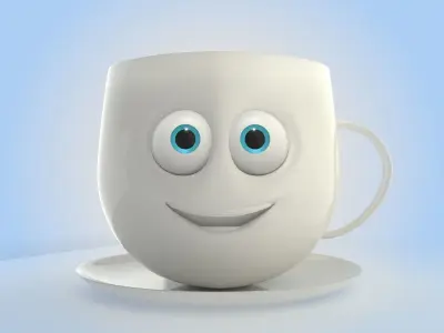 Cartoon Cup 3D model