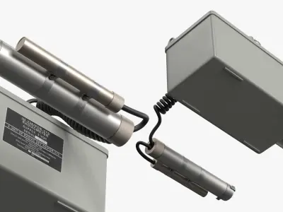 AN-PDR-27S Military Radiac Set With External Probe Gray 3D model