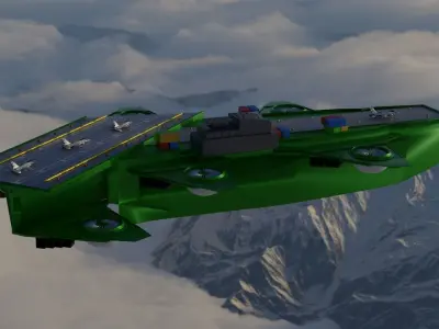 Flying Military Ship 3D model by militarymodels99