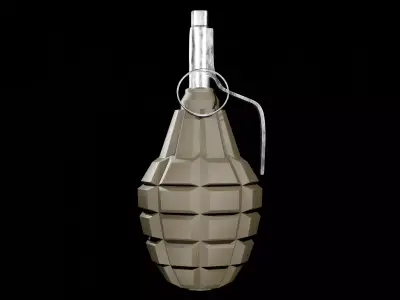 F-1 Grenade - made in Blender Low-poly 3D model