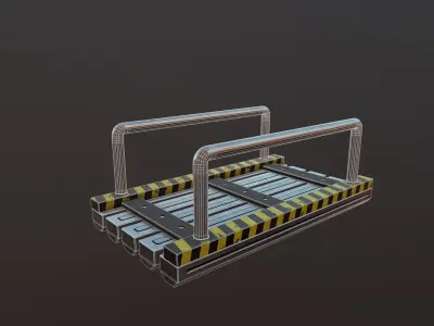 Short Bridge Low-poly 3D model
