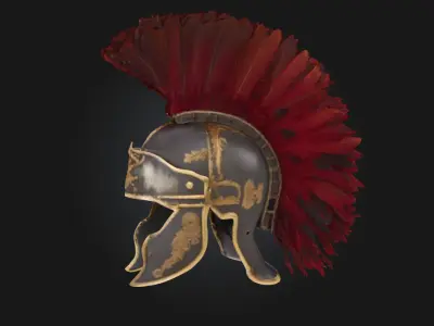 Centurion Glory Roman Officer Helmet Model 3D model