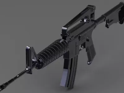 Carabina M4A1 Low-poly 3D model