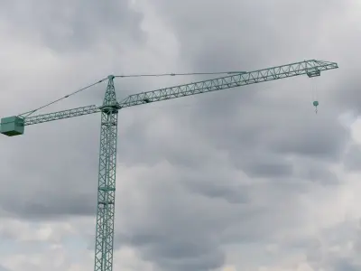 Hammerhead Tower Crane 8 - Small Construction Crane 3D model