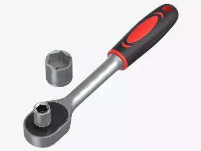 Socket Wrench 3D model shop