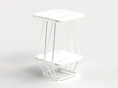 Table 1 Modern Square Coffee Table for Living Room Low-poly 3D model