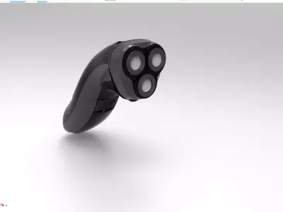 Modern Rotary Shaver Concept - High Quality Product Asset 3D model