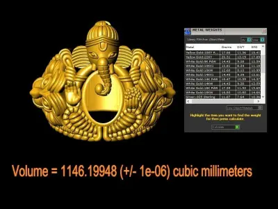 Lion Ganesha Ring Artwork-8 3D print model