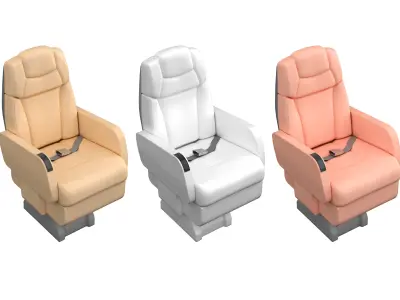 Aircraft business class seat 3D model