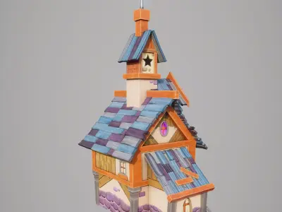 Christmas House Low-poly 3D model buy