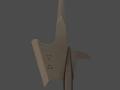  Halberd Polearm Low-poly 3D model