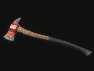 Fire Axe Low-poly 3D model buy