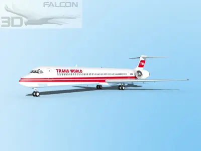 Falcon3D MD-80 Trans World Airways 3D model
