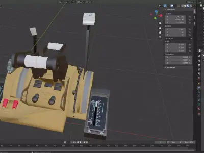 BOEING 767 throttle quadrant 3D model