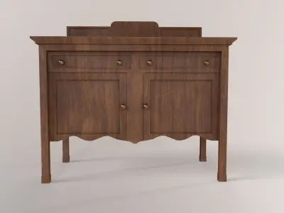 1930s Sideboard Low-poly 3D model