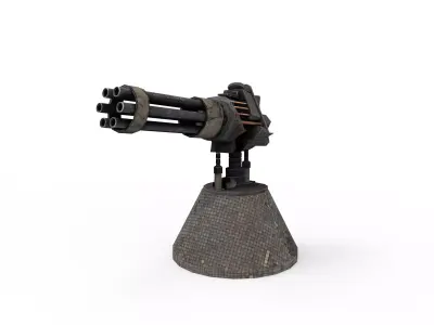 Advanced  Turrets Low-poly 3D model