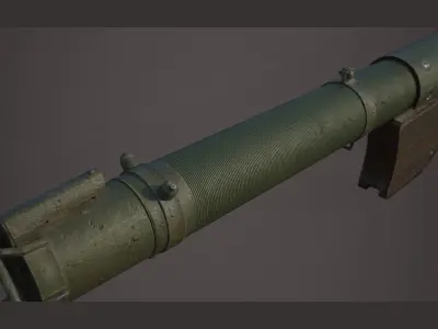 World War II - M1A1 Rocket Launcher - PBR and Game Ready Low-poly 3D model